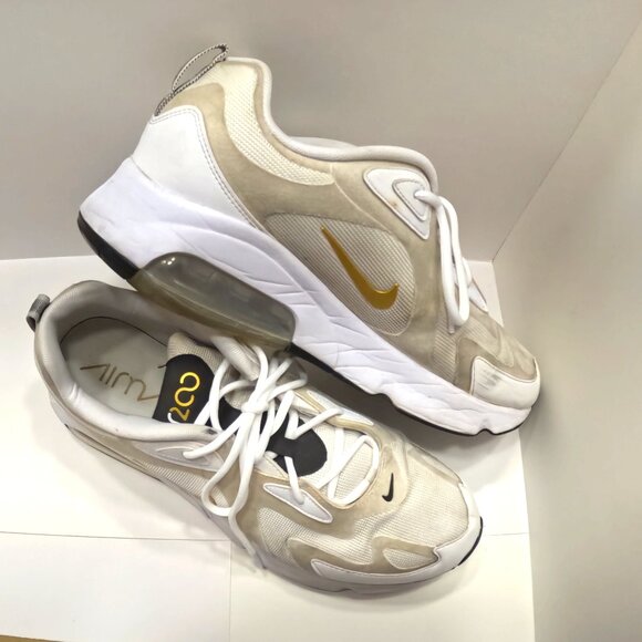 NIKE AIR MAX ATHLETIC SNEAKER SHOE MEN SIZE 13   WHITE & TAN COLOR - Picture 2 of 9